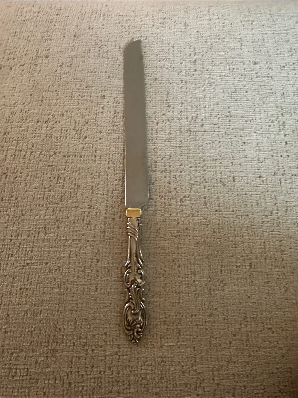 Oneida Golden Michelangelo Heirloom Stainless Steel 12” Wedding Cake Knife